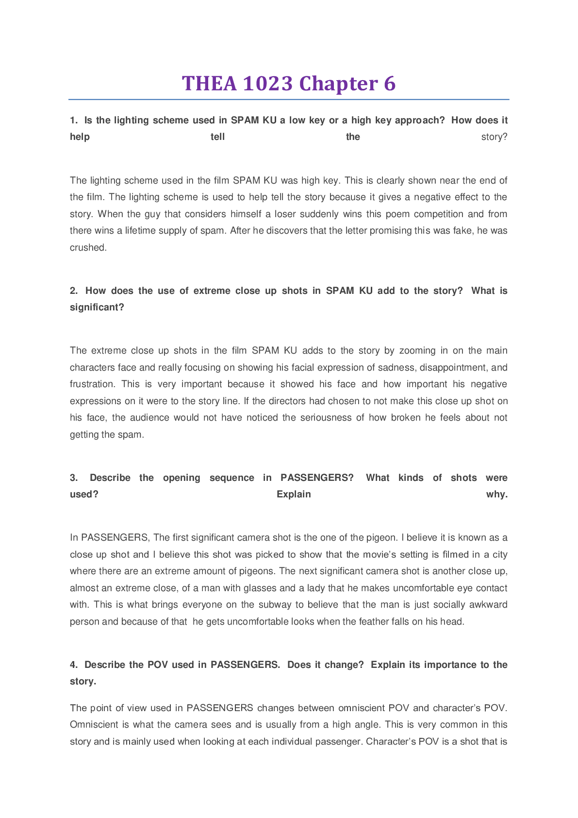 Preview of Weber State University - THEA 1023 Chapter 6
